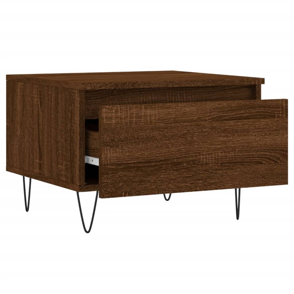 vidaXL Couchtische 2 Stk. Braun Eichen-Optik 50x46x35 cm Holzwerkstoff