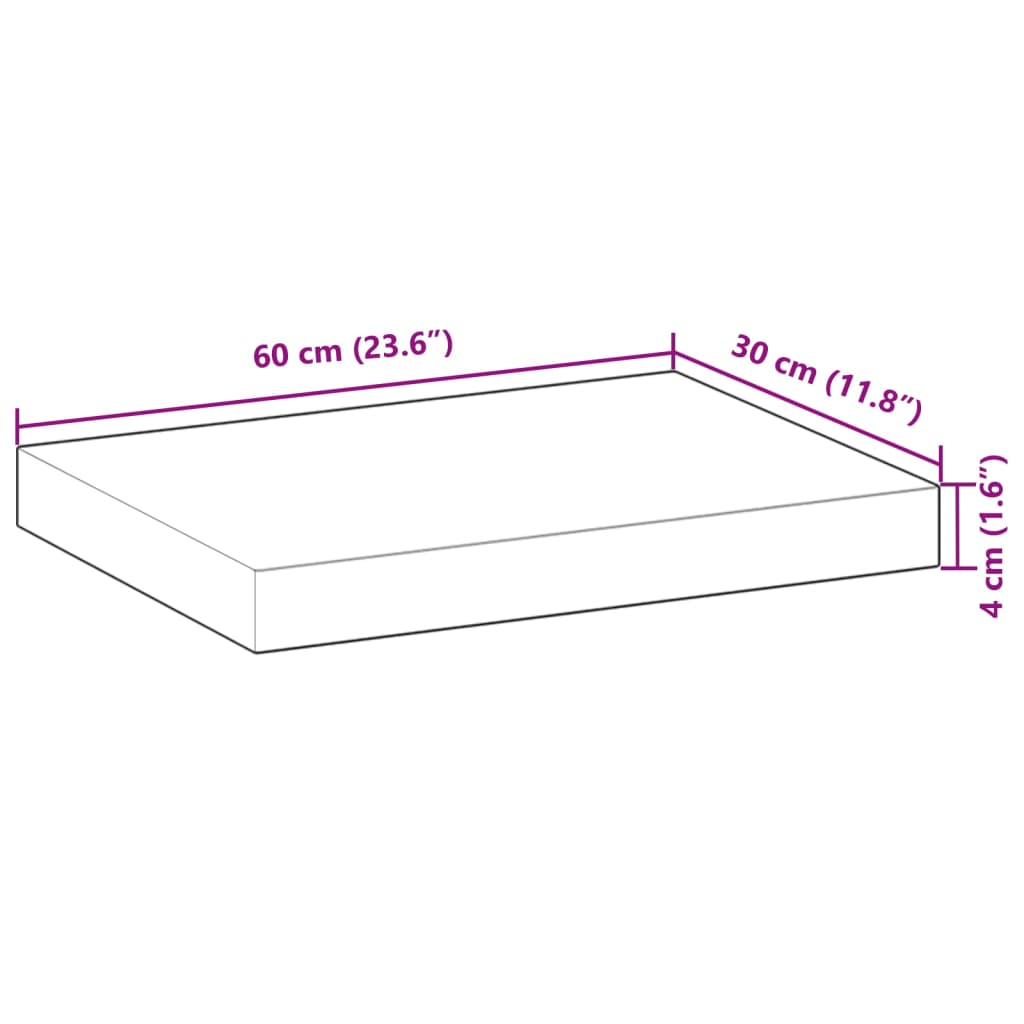 vidaXL Schweberegale 3 Stk. 60x30x4 cm Massivholz Akazie Ölbehandelt