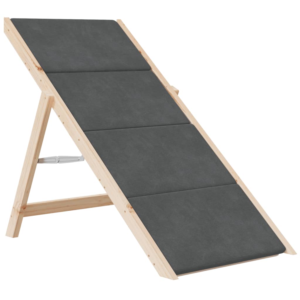 vidaXL Hundetreppe Grau 105x47 cm Massivholz Tanne