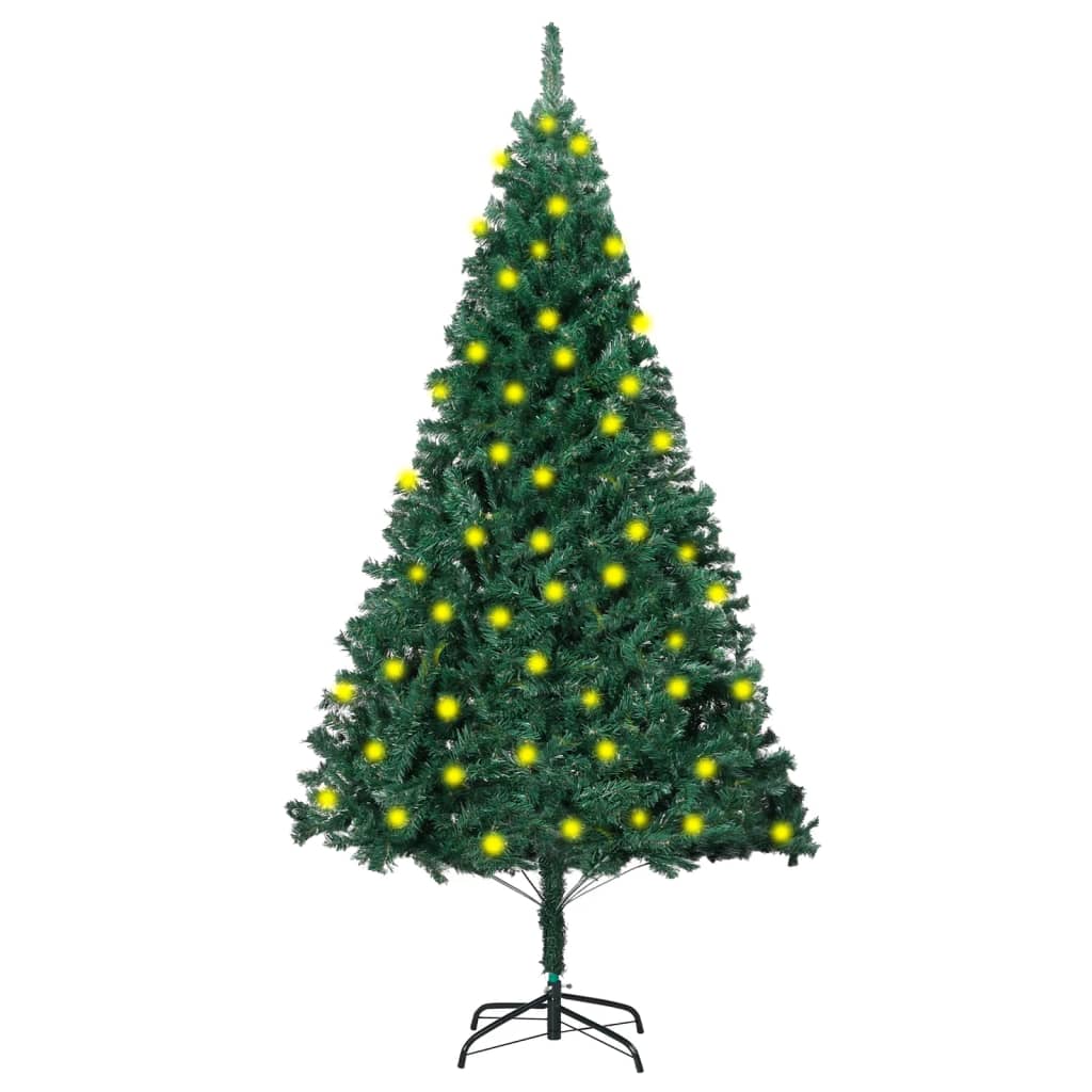 vidaXL Künstlicher Weihnachtsbaum Beleuchtung Buschige Zweige 180 cm