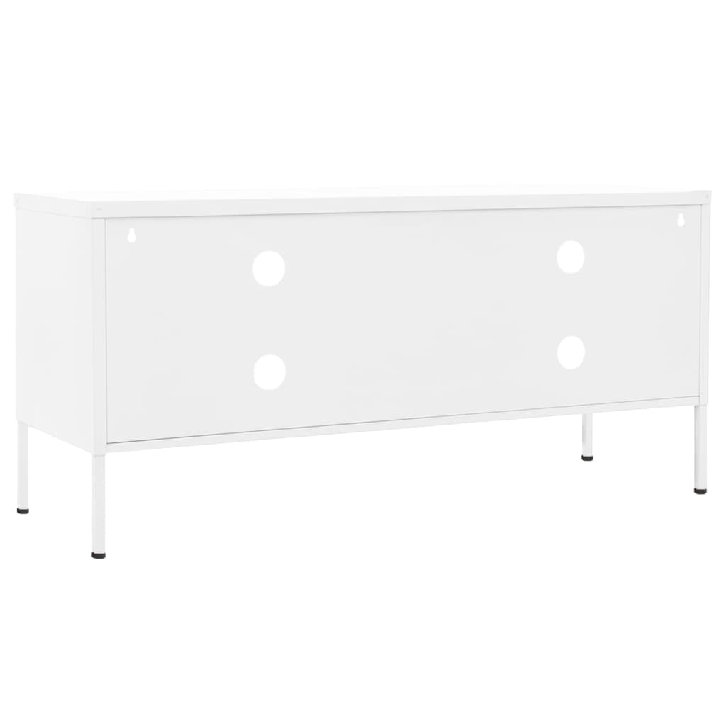 vidaXL TV-Schrank Weiß 105x35x50 cm Stahl