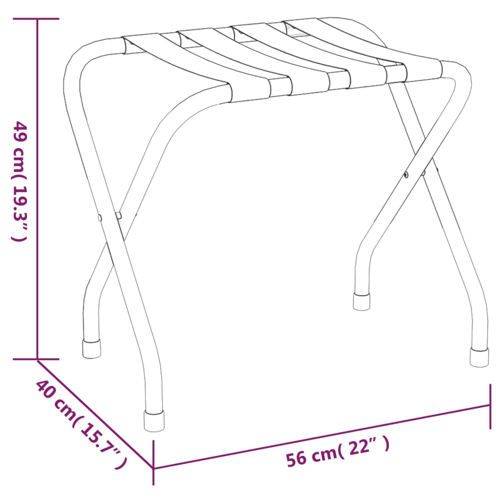 vidaXL Gepäckablage Schwarz und Silbern 56x40x49 cm