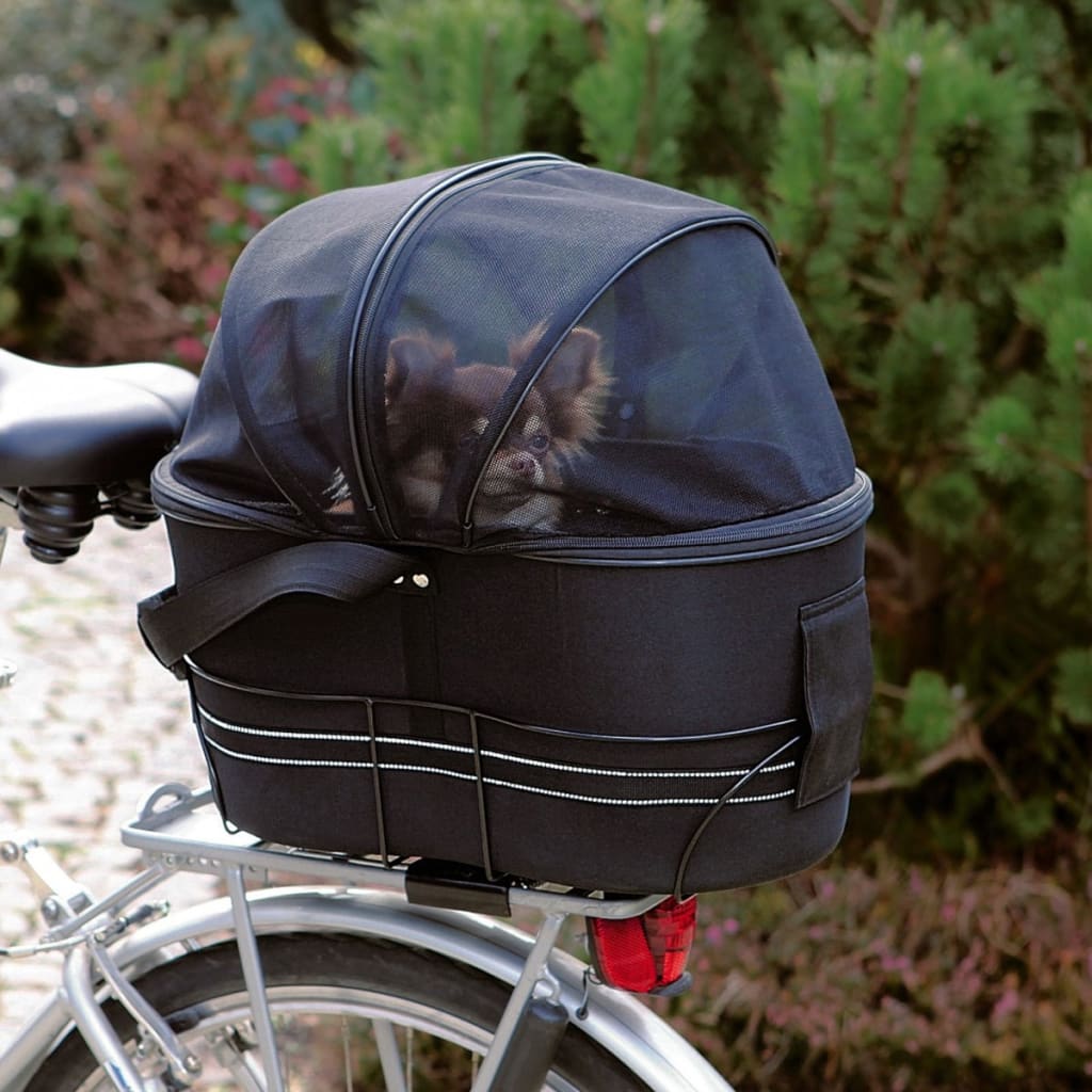 TRIXIE Fahrradtasche für Hunde 29x42x48 cm Schwarz 13118