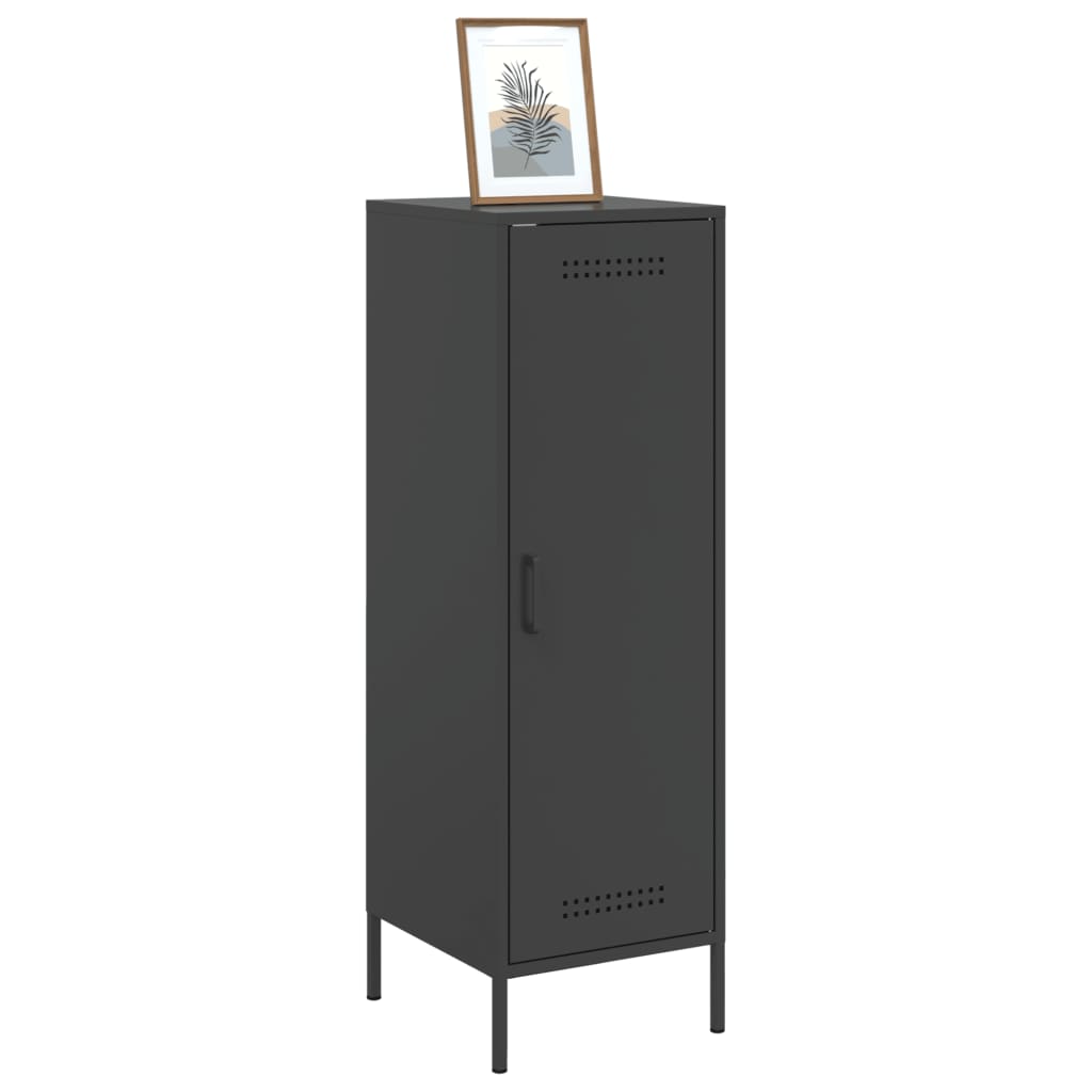 vidaXL Highboard Schwarz 36x39x113 cm Stahl