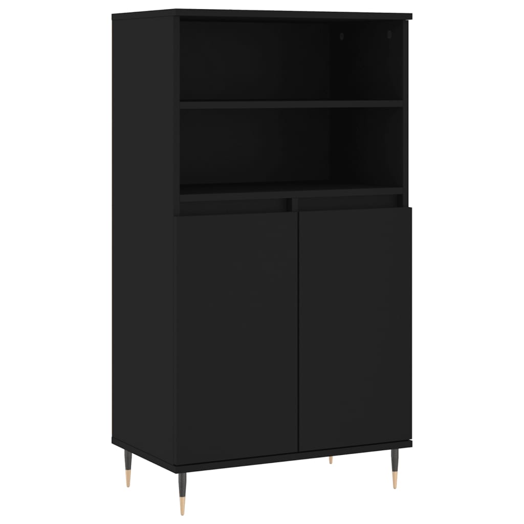 vidaXL Highboard Schwarz 60x36x110 cm Holzwerkstoff