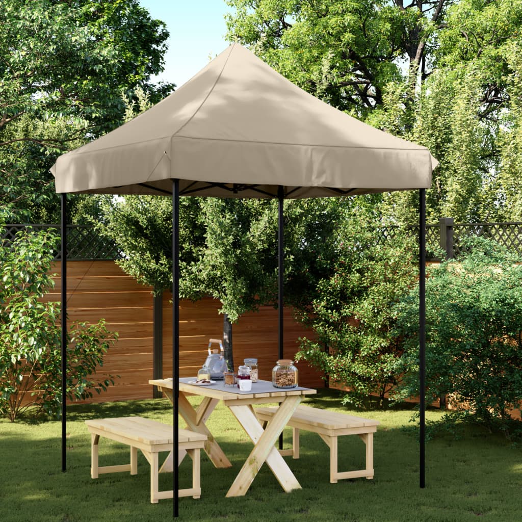 vidaXL Partyzelt Faltbar Pop-Up Taupe 200x200x306 cm