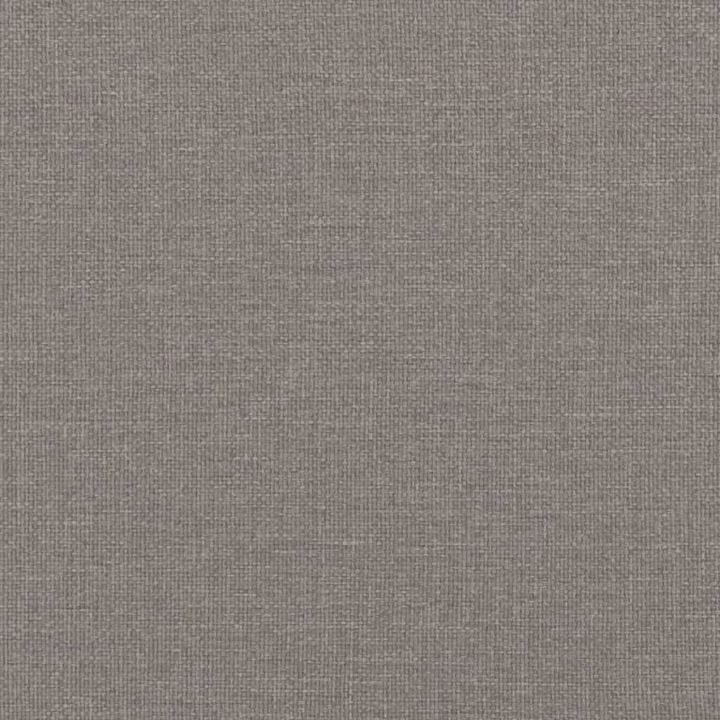 vidaXL Bettgestell mit Kopfteil Taupe 100x200 cm Stoff