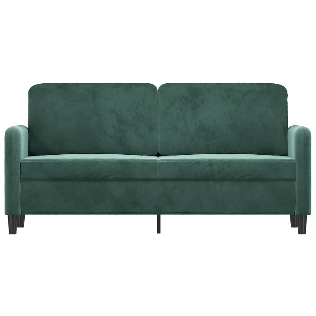 vidaXL 2-Sitzer-Sofa Dunkelgrün 140 cm Samt