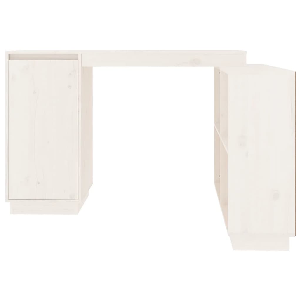 vidaXL Schreibtisch Weiß 110x50x75 cm Massivholz Kiefer