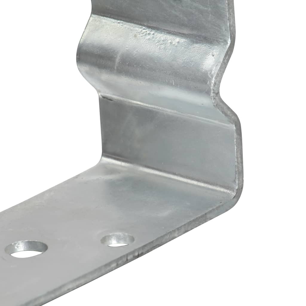 vidaXL Pfostenträger 6 Stk. Silbern 8×6×15 cm Verzinkter Stahl