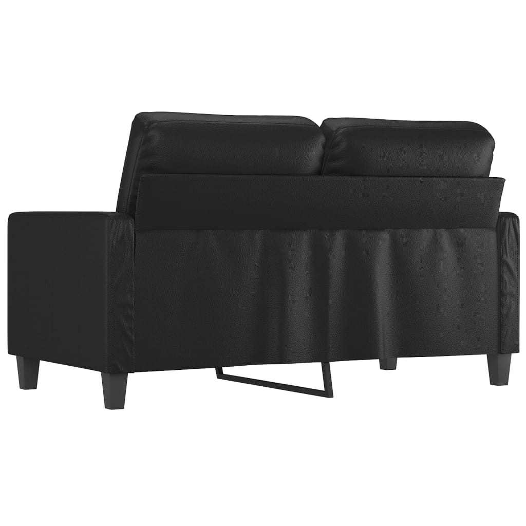 vidaXL 2-Sitzer-Sofa Schwarz 120 cm Kunstleder