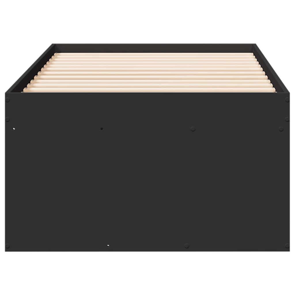vidaXL Tagesbett mit Schubladen Schwarz 75x190 cm Holzwerkstoff