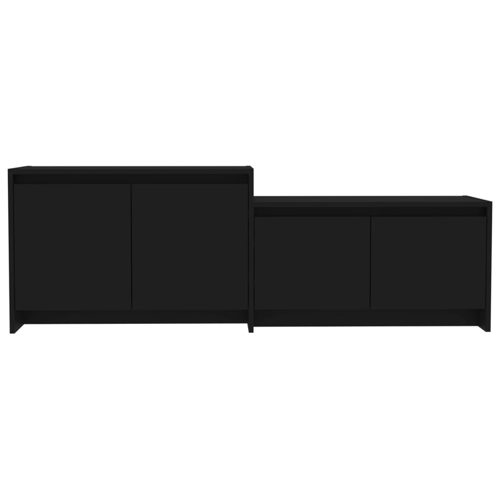 vidaXL TV-Schrank Schwarz 146,5x35x50 cm Holzwerkstoff