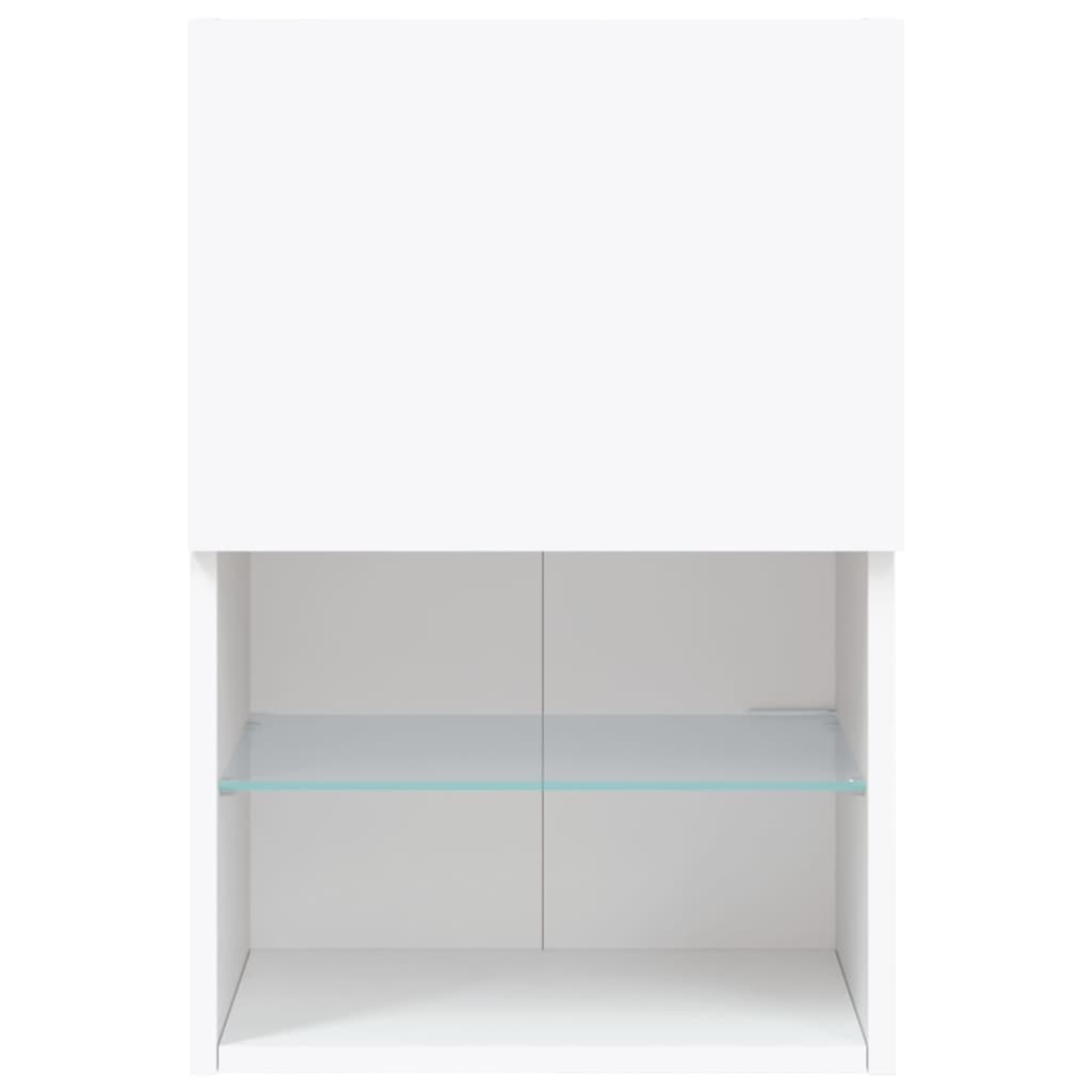 vidaXL TV-Schrank mit LED-Leuchten Weiß 40,5x30x60 cm