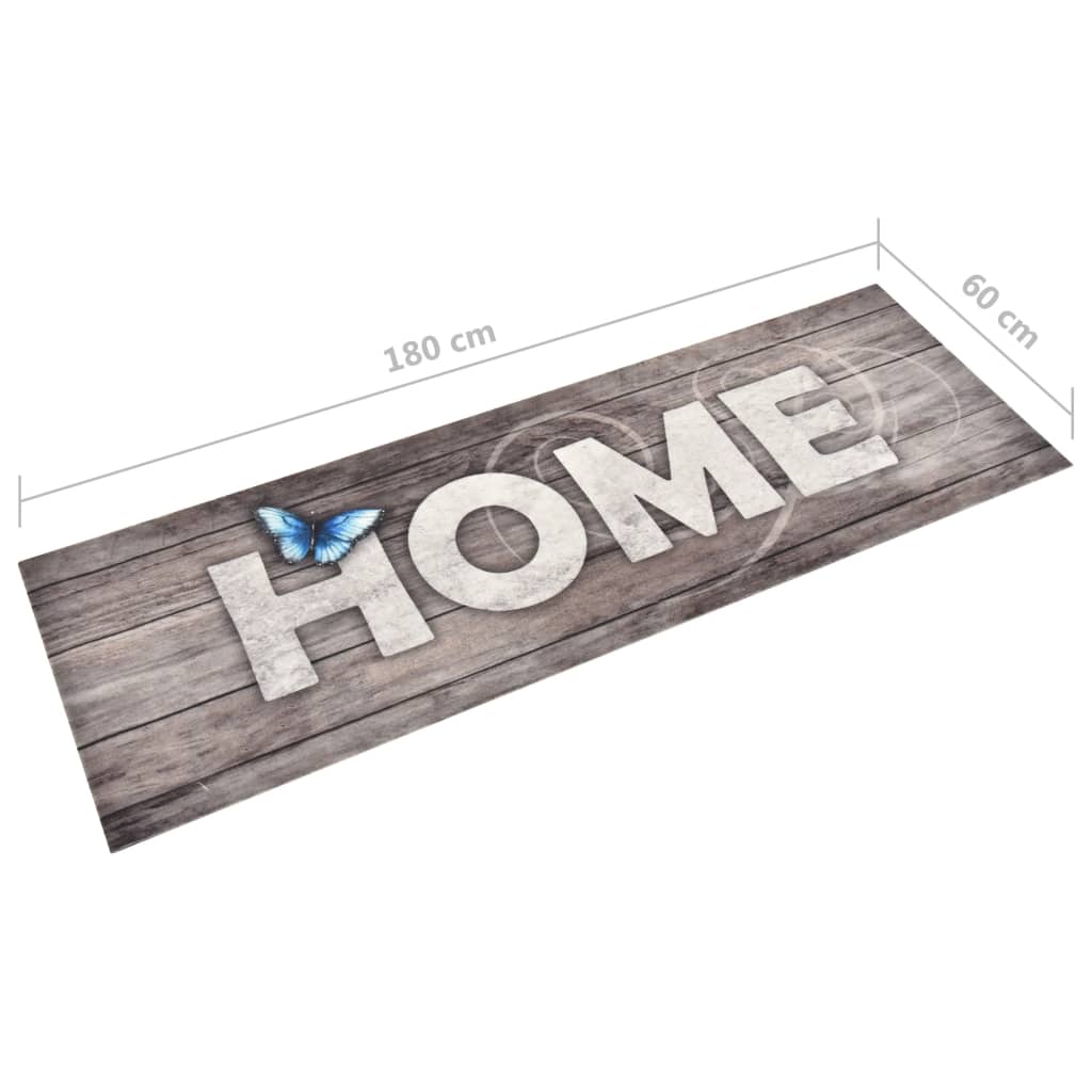 vidaXL Küchenbodenmatte Waschbar Home 60x180 cm