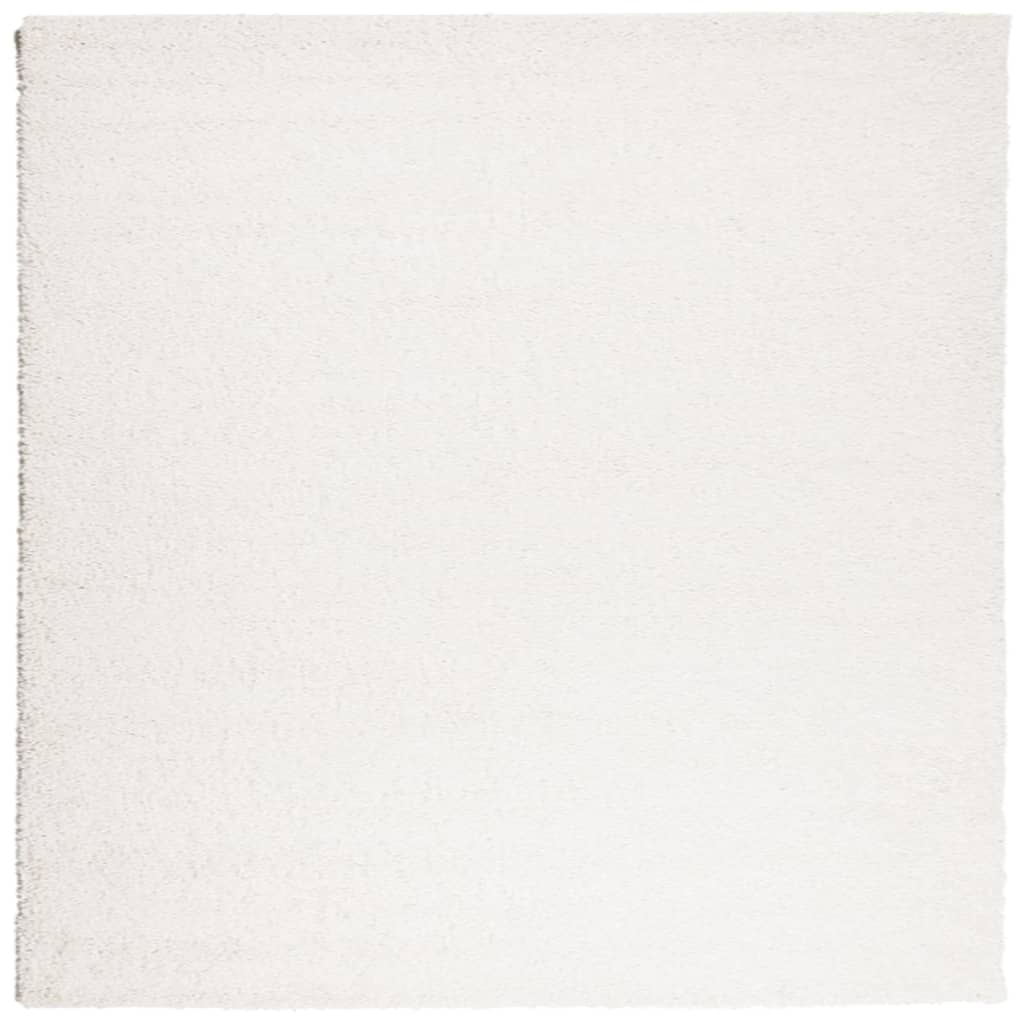 vidaXL Teppich Shaggy Hochflor Modern Creme 200x200 cm