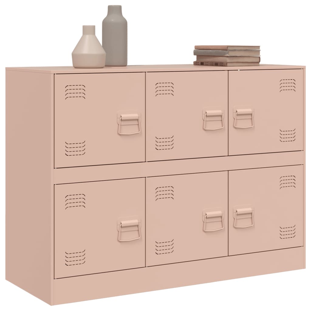 vidaXL Sideboard Rosa 99x39x73 cm Stahl