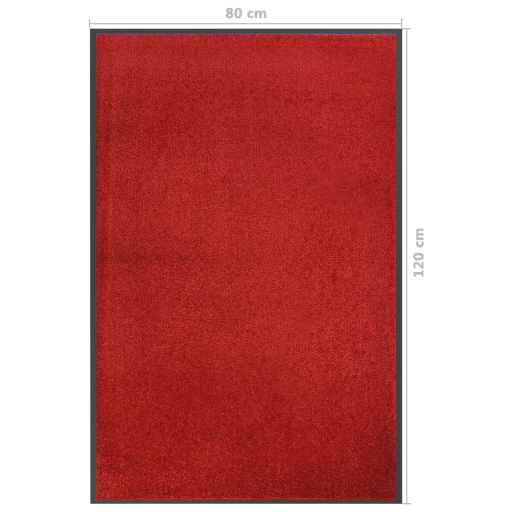 vidaXL Fußmatte Rot 80x120 cm