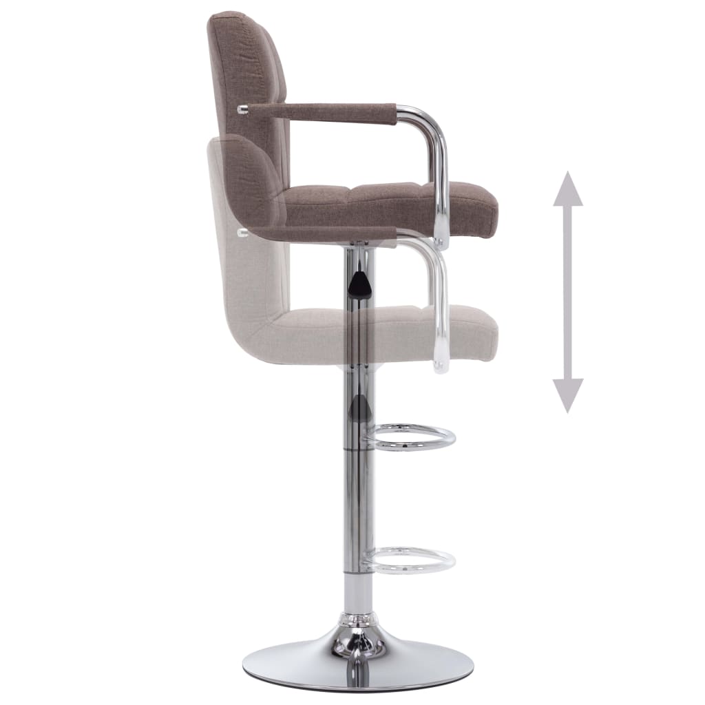 vidaXL Barhocker Taupe Stoff