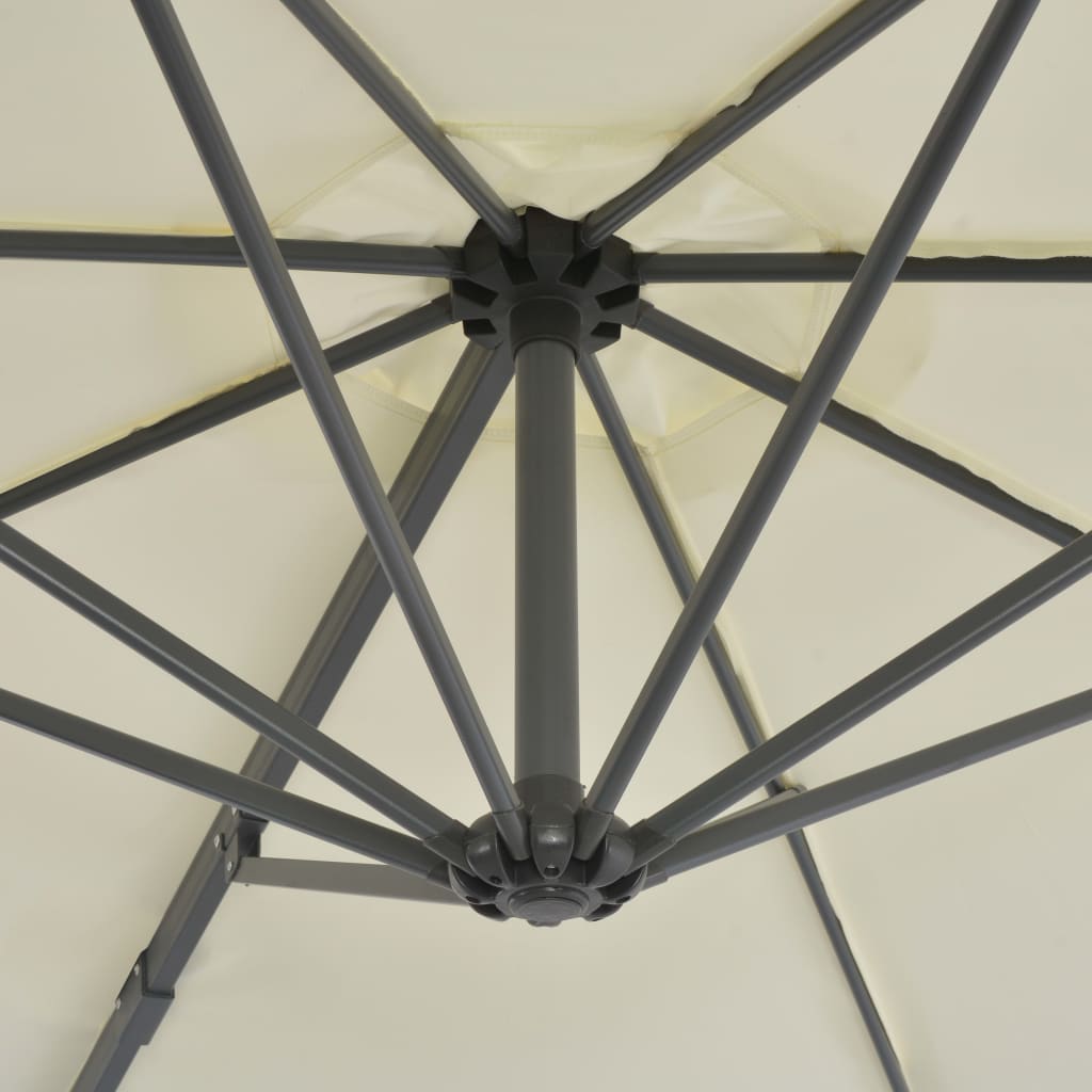 vidaXL Ampelschirm mit Aluminium-Mast Sandfarben 300 cm