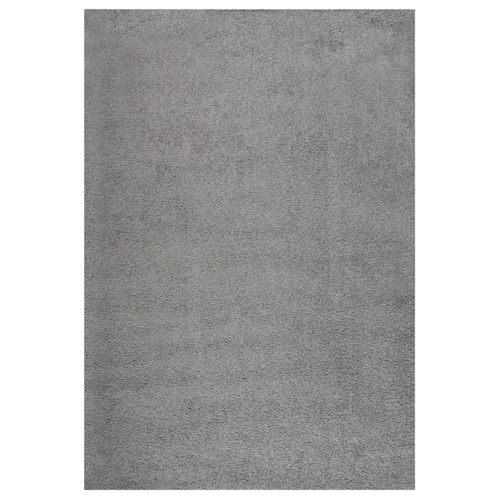 vidaXL Teppich Shaggy Hochflor Grau 160x230 cm