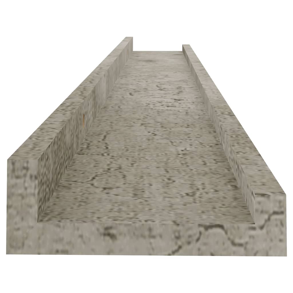 vidaXL Wandregale 4 Stk. Betongrau 80x9x3 cm