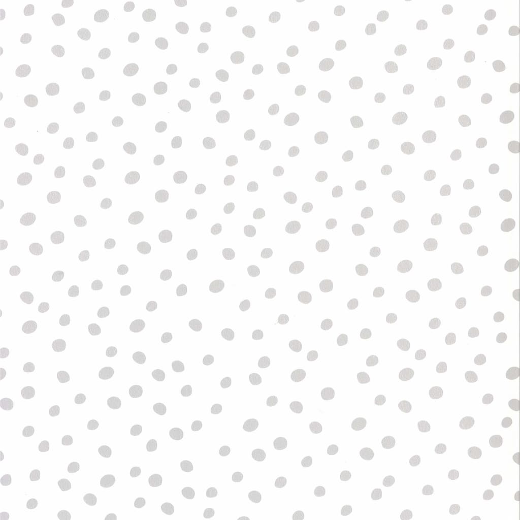 Fabulous World Tapete Dots Weiß und Grau 67106-1