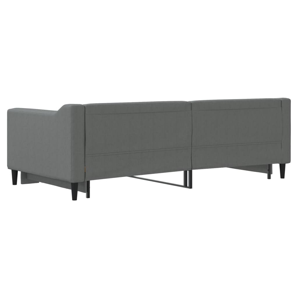 vidaXL Tagesbett Ausziehbar Dunkelgrau 90x190 cm Stoff