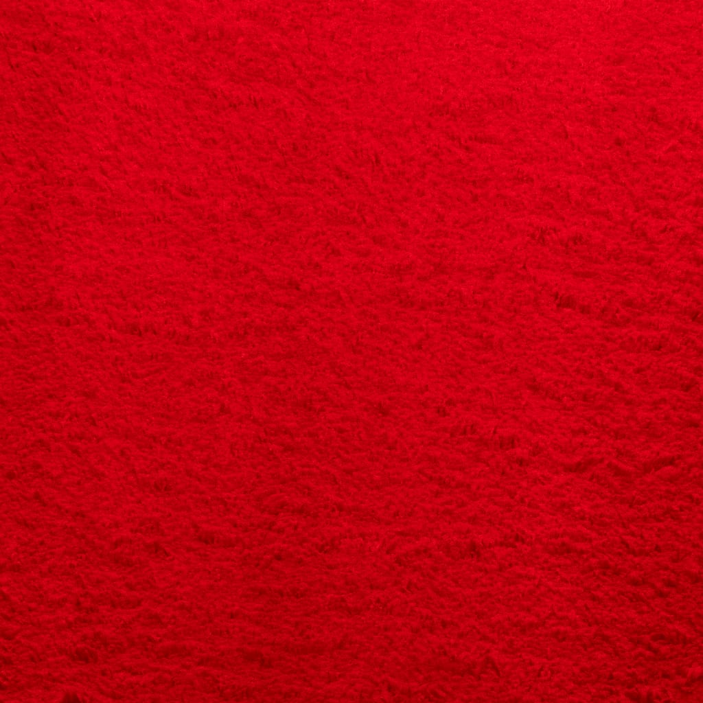vidaXL Teppich HUARTE Kurzflor Weich und Waschbar Rot 60x110 cm