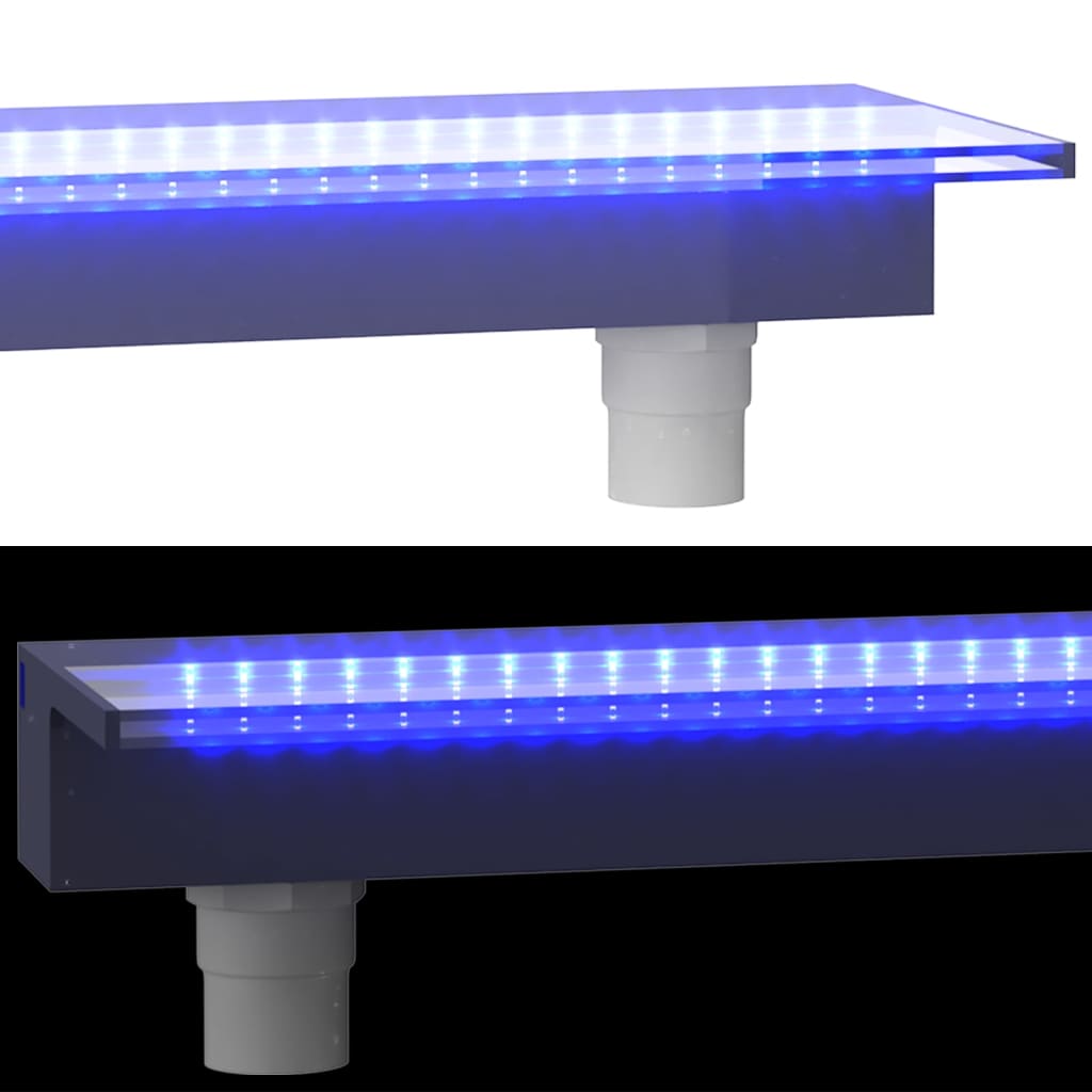 vidaXL Wasserfall-Element mit RGB LEDs Acryl 60 cm