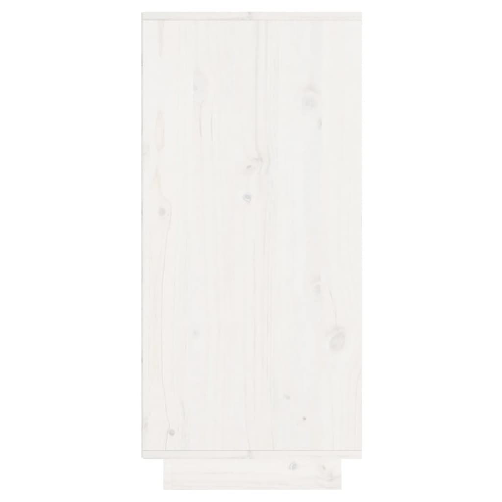 vidaXL Sideboard Weiß 60x34x75 cm Massivholz Kiefer