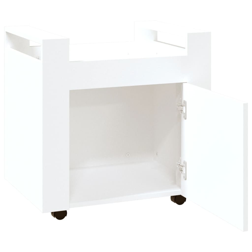 vidaXL Bürowagen Weiß 60x45x60 cm Holzwerkstoff