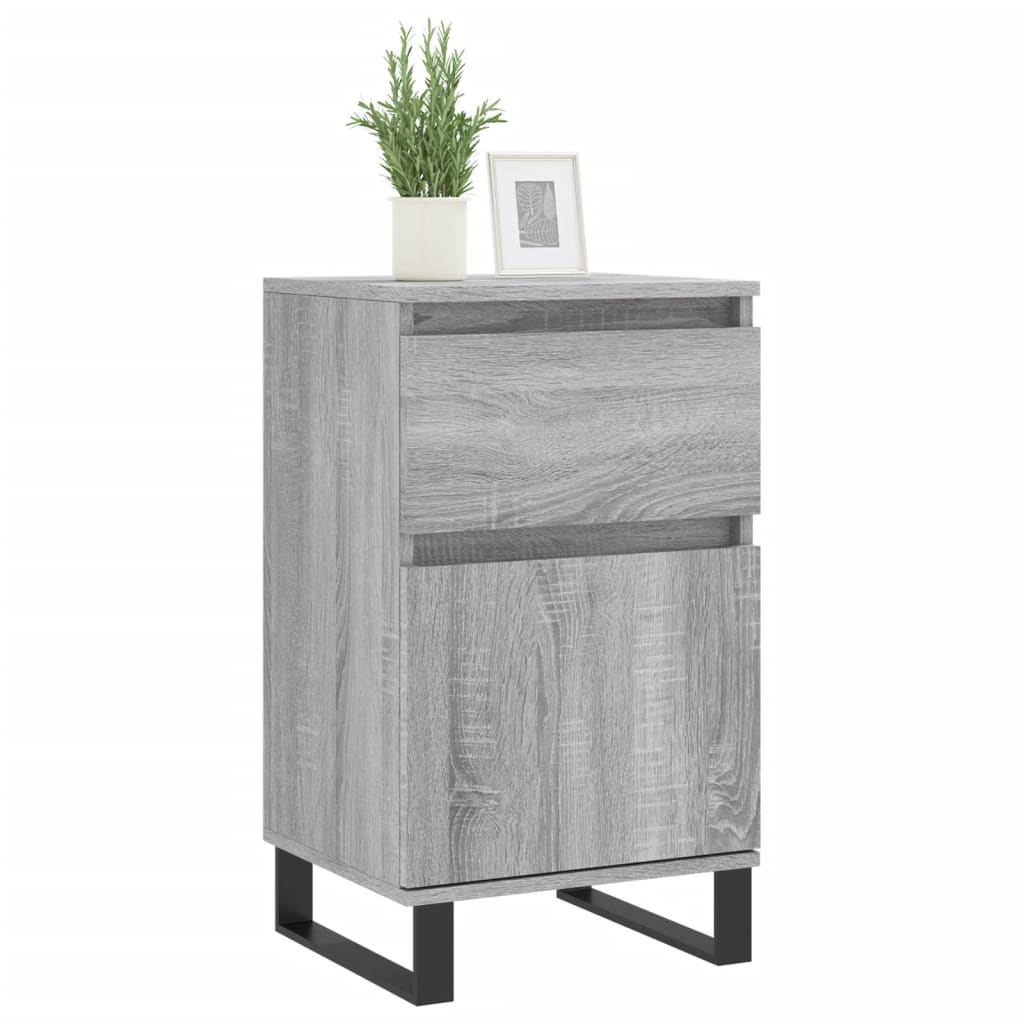 vidaXL Sideboards 2 Stk. Grau Sonoma 40x35x70 cm Holzwerkstoff