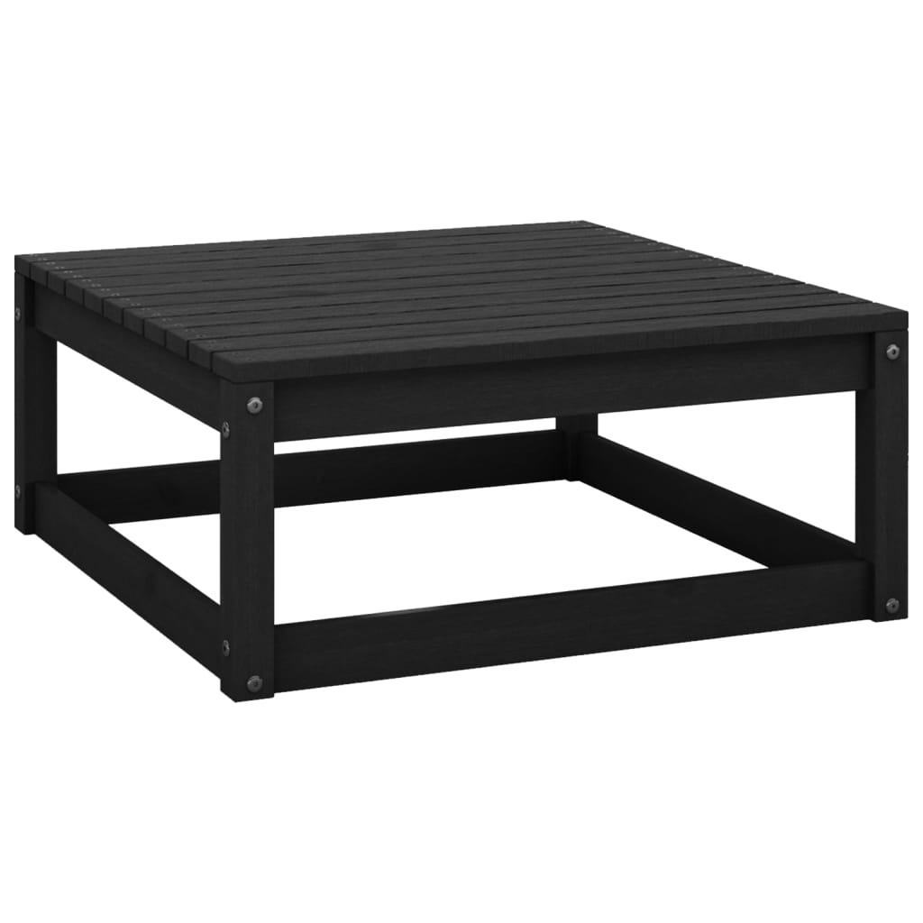 vidaXL 10-tlg. Garten-Lounge-Set mit Kissen Schwarz Massivholz Kiefer