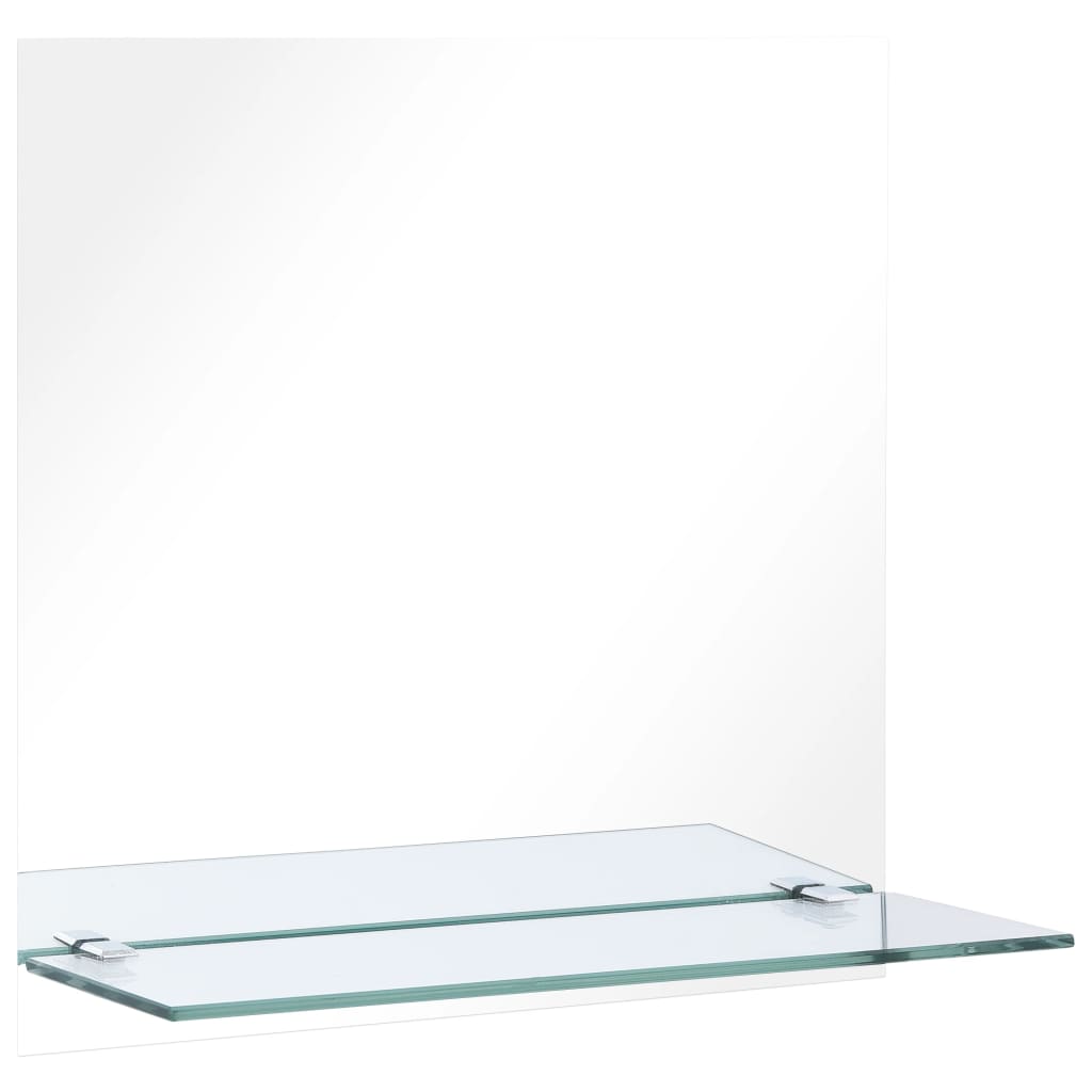 vidaXL Wandspiegel mit Regal 50×50 cm Hartglas