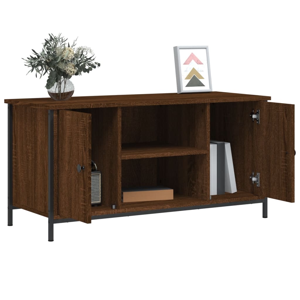 vidaXL TV-Schrank Braun Eichen-Optik 100x40x50 cm Holzwerkstoff