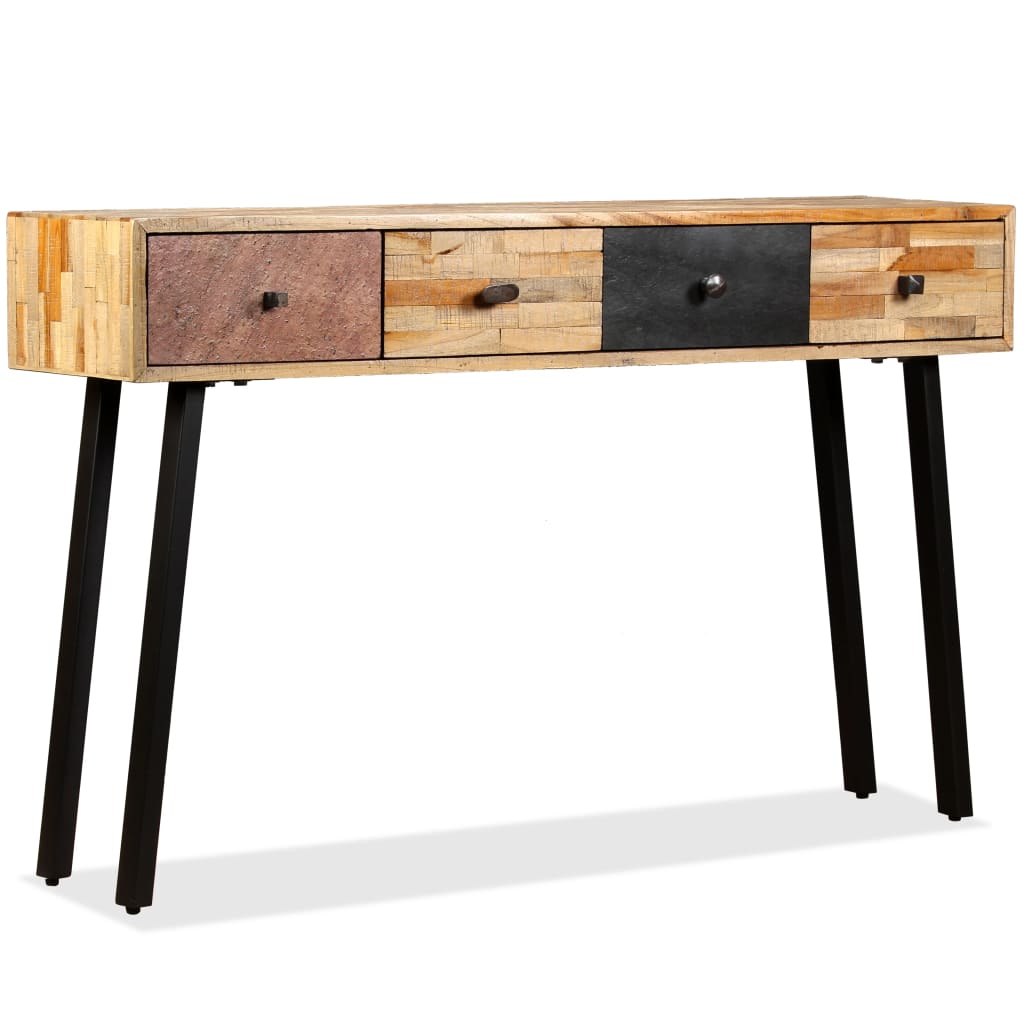 vidaXL Konsolentisch Recyceltes Teak Massiv 120 x 30 x 76 cm