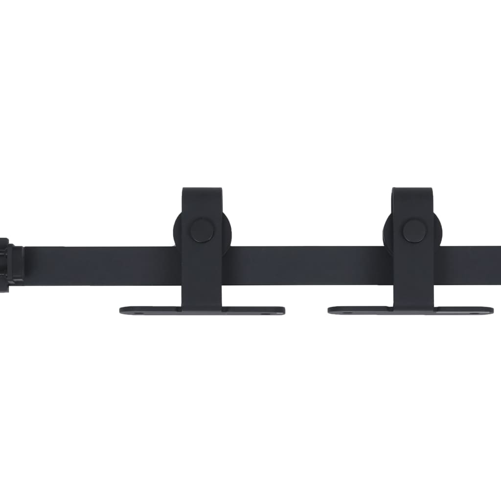 vidaXL Mini Schiebetürbeschlag Set für Schranktüren Carbonstahl 200 cm