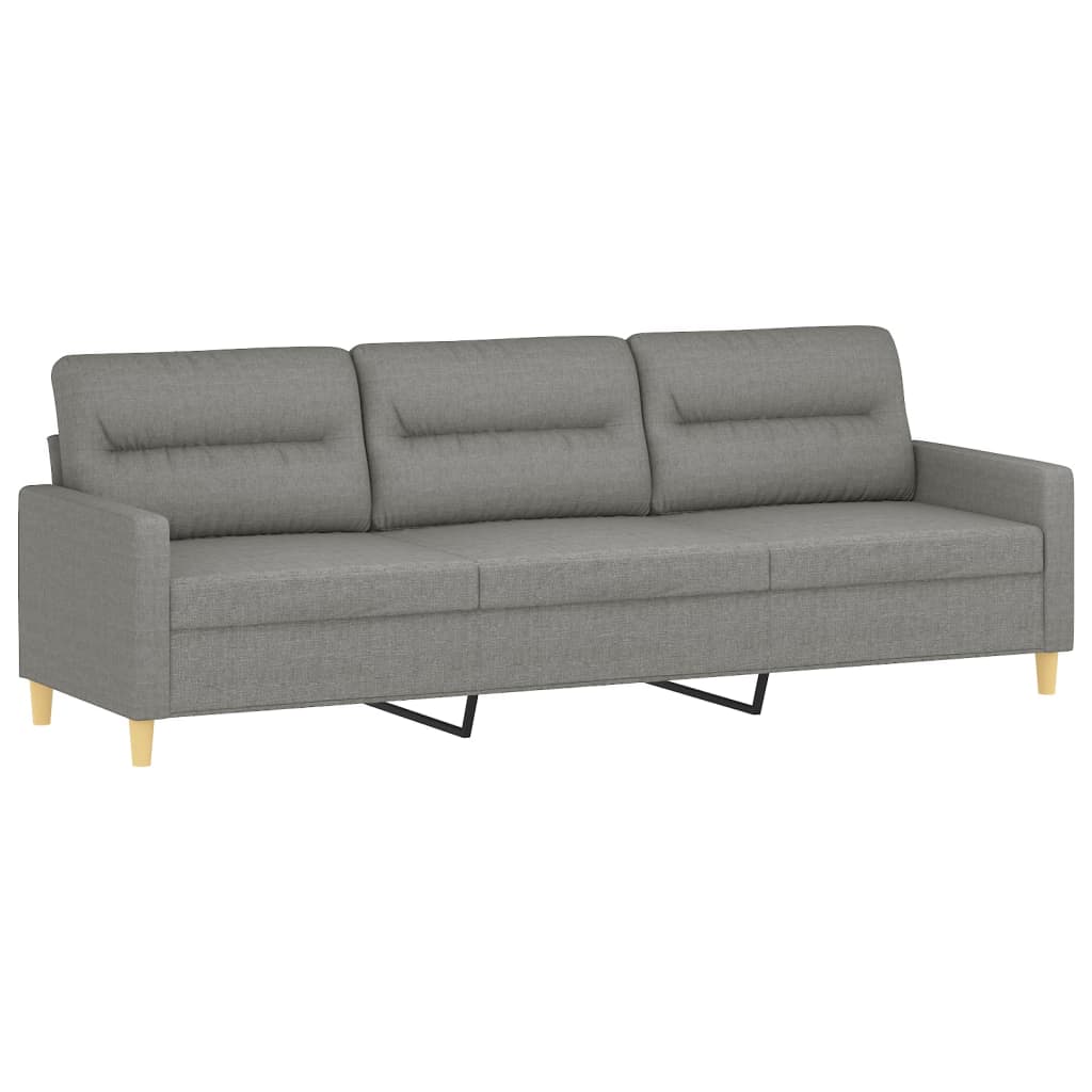 vidaXL 3-Sitzer-Sofa Dunkelgrau 210 cm Stoff