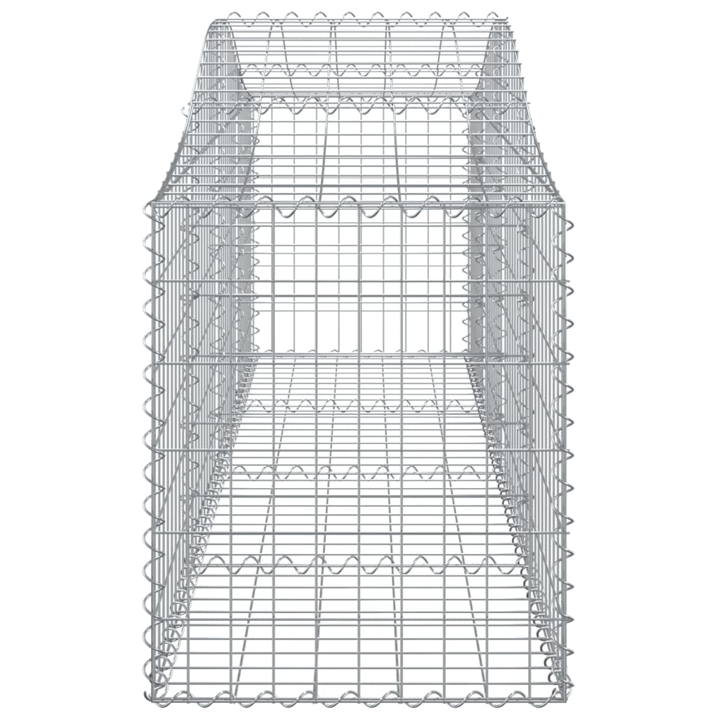 vidaXL Gabionen mit Hochbogen 9 Stk. 200x50x60/80 cm Verzinktes Eisen