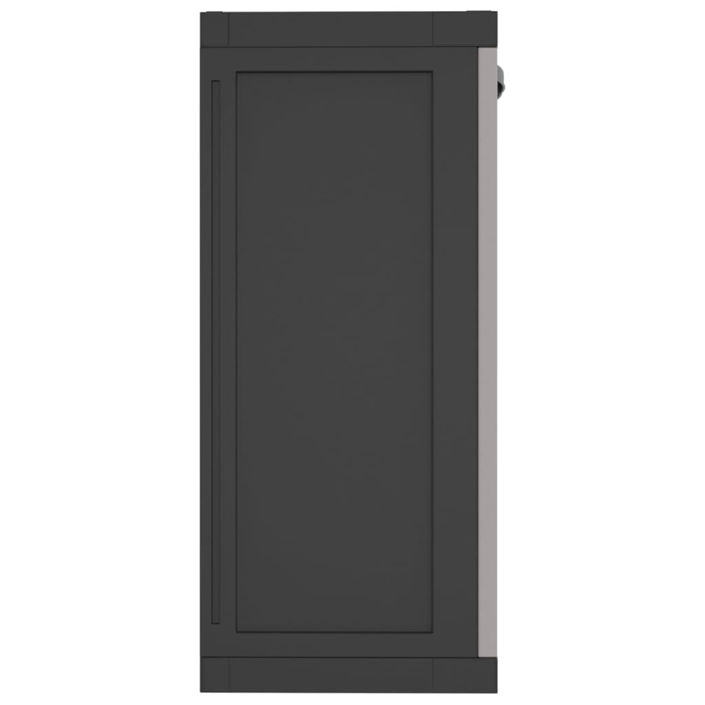 vidaXL Gartenschrank Grau und Schwarz 65x37x85 cm PP