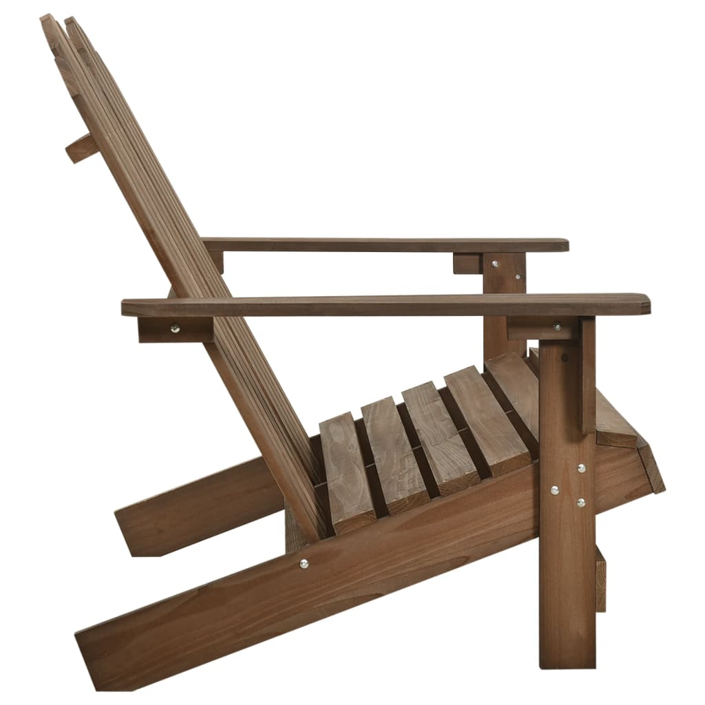 vidaXL Adirondack-Gartenbank 2-Sitzer Massivholz Tanne Braun