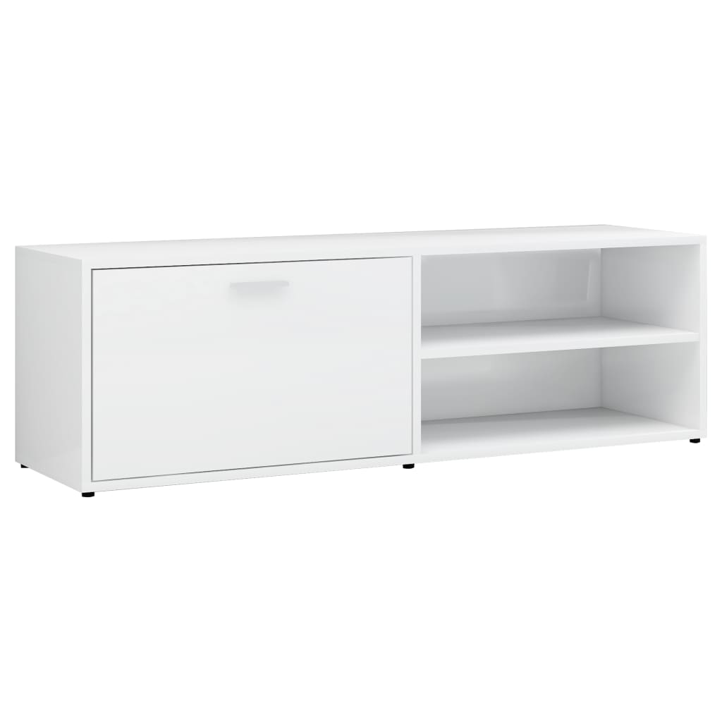 vidaXL TV-Schrank Hochglanz-Weiß 120x34x37 cm Holzwerkstoff