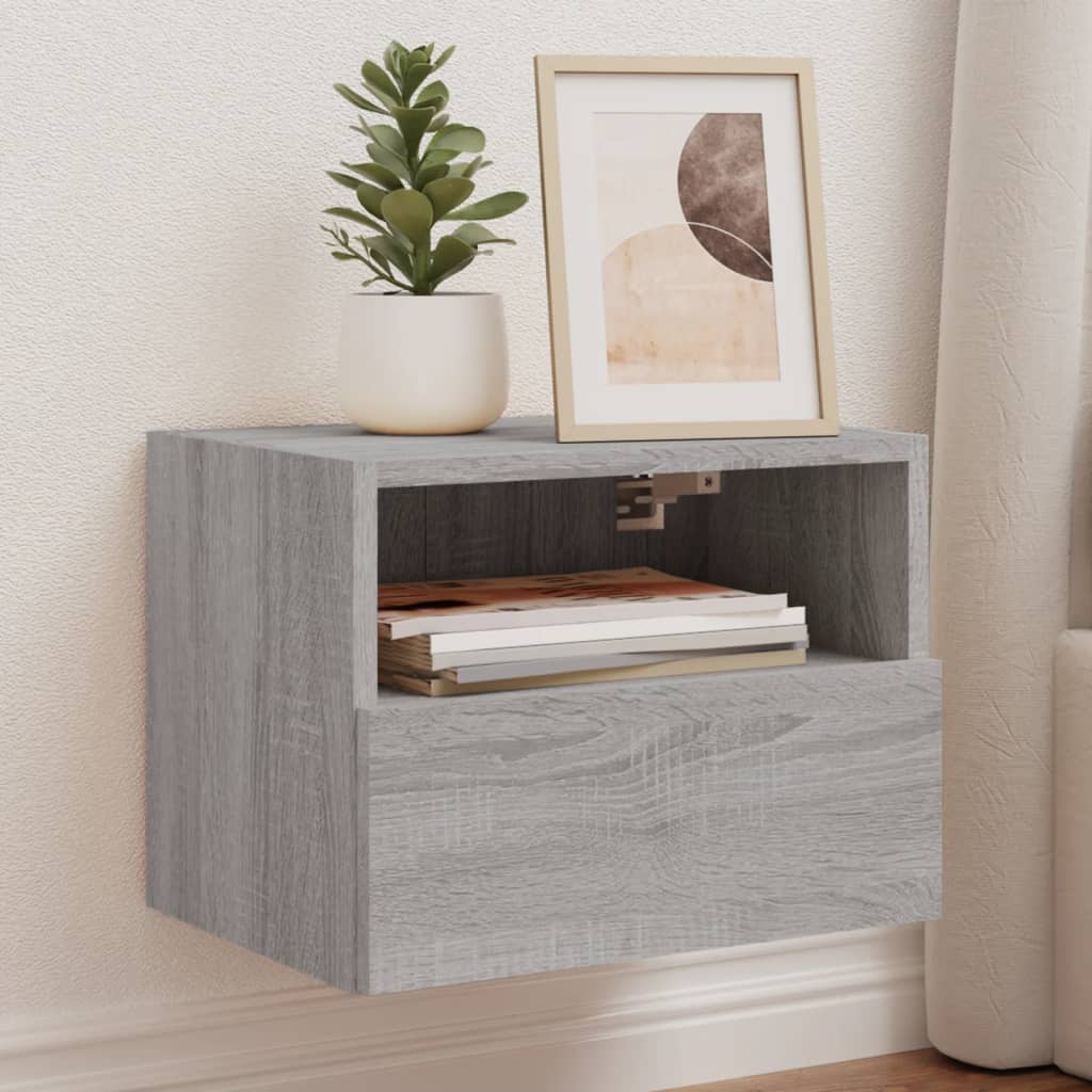 vidaXL TV-Wandschränke 2 Stk. Grau Sonoma 40x30x30 cm Holzwerkstoff