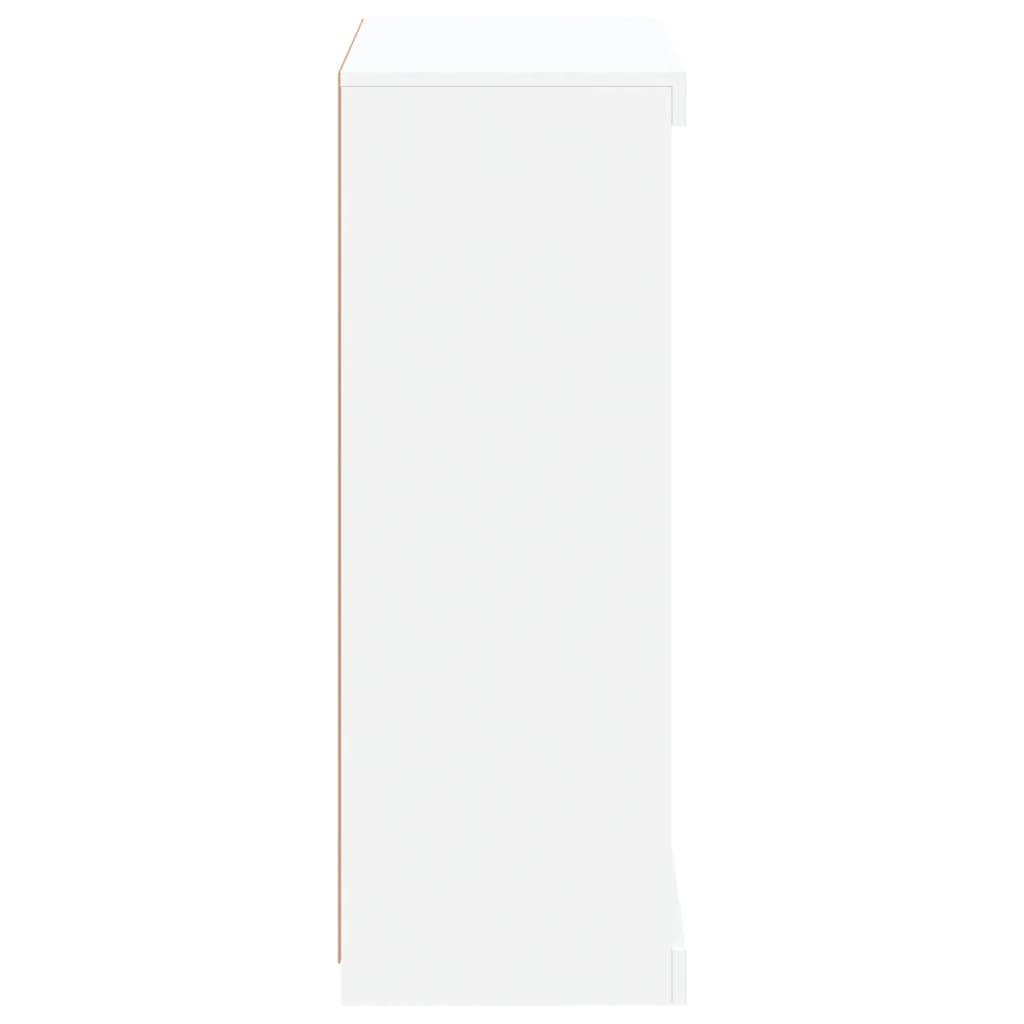 vidaXL Sideboard mit LED-Leuchten Weiß 60,5x37x100 cm
