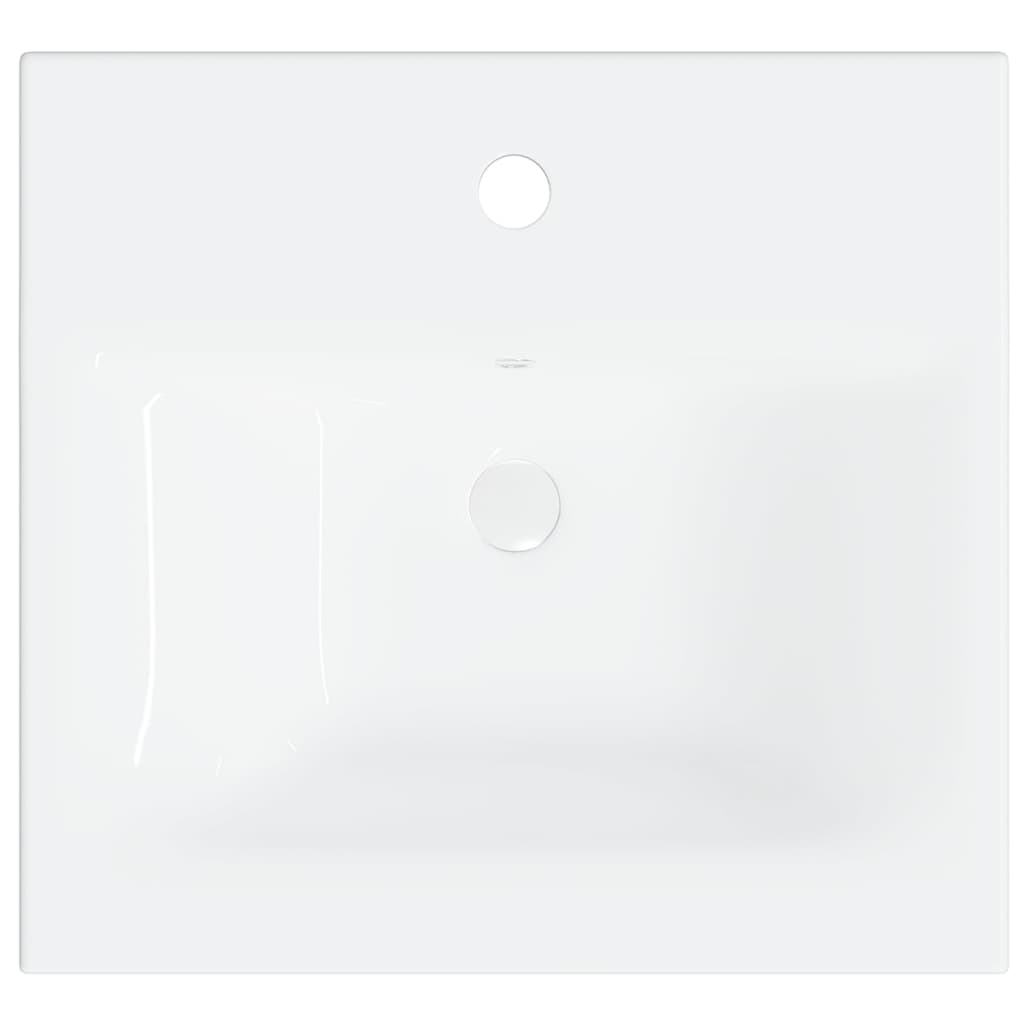 vidaXL Waschbeckenunterschrank mit Einbaubecken Hochglanz-Grau