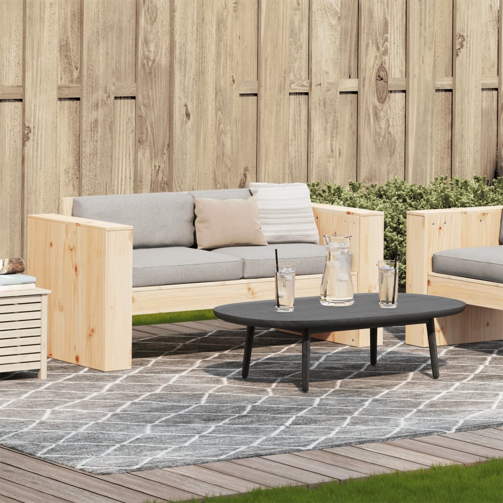 vidaXL Gartensofa 2-Sitzer 134x60x62 cm Massivholz Kiefer