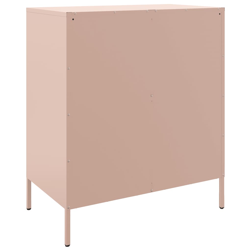 vidaXL Sideboard Rosa 68x39x79 cm Stahl