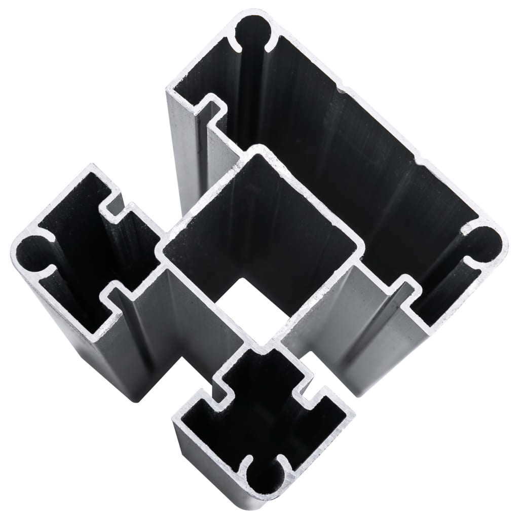 vidaXL WPC Zaun-Set 7 Quadrate + 1 Schräge 1311x186 cm Braun