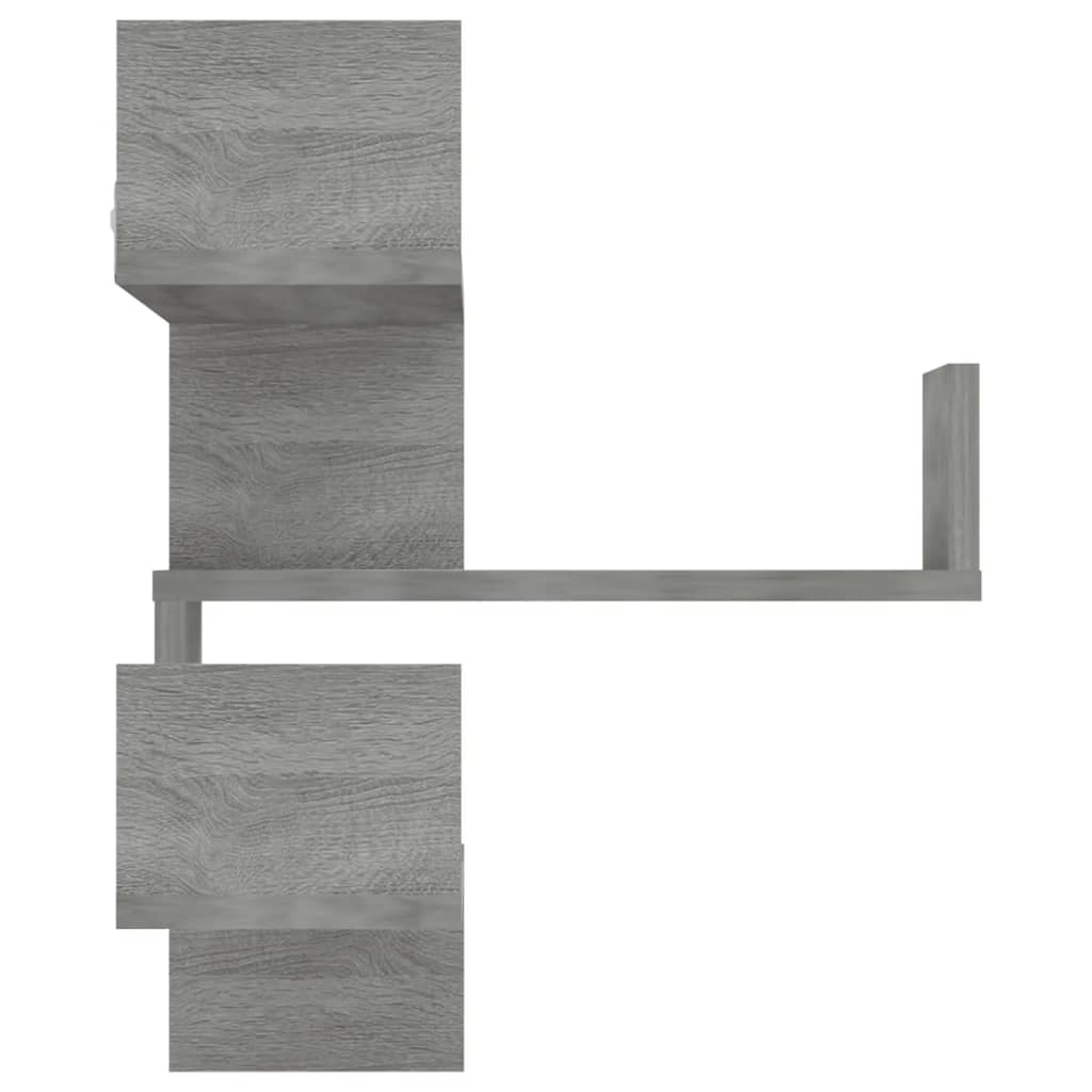 vidaXL Wand-Eckregal Grau Sonoma 40x40x50 cm Holzwerkstoff